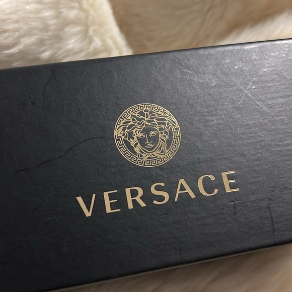 Versace Black Hard Shell Sunglasses Case and Box Warranty card & Versace cloth - Picture 11 of 13